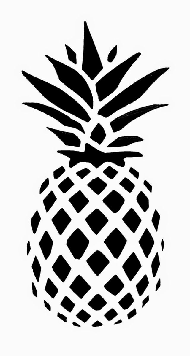 Pineapple black and white pineapple clipart svg