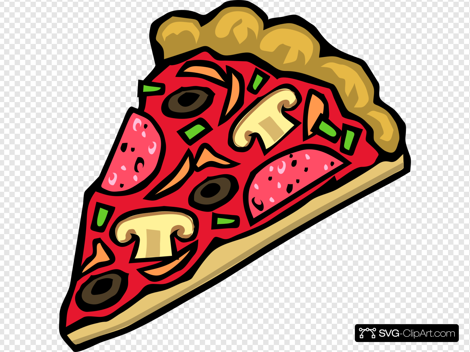 Pizza Slice Mushroom Veggies Pepperoni Clip art, Icon and