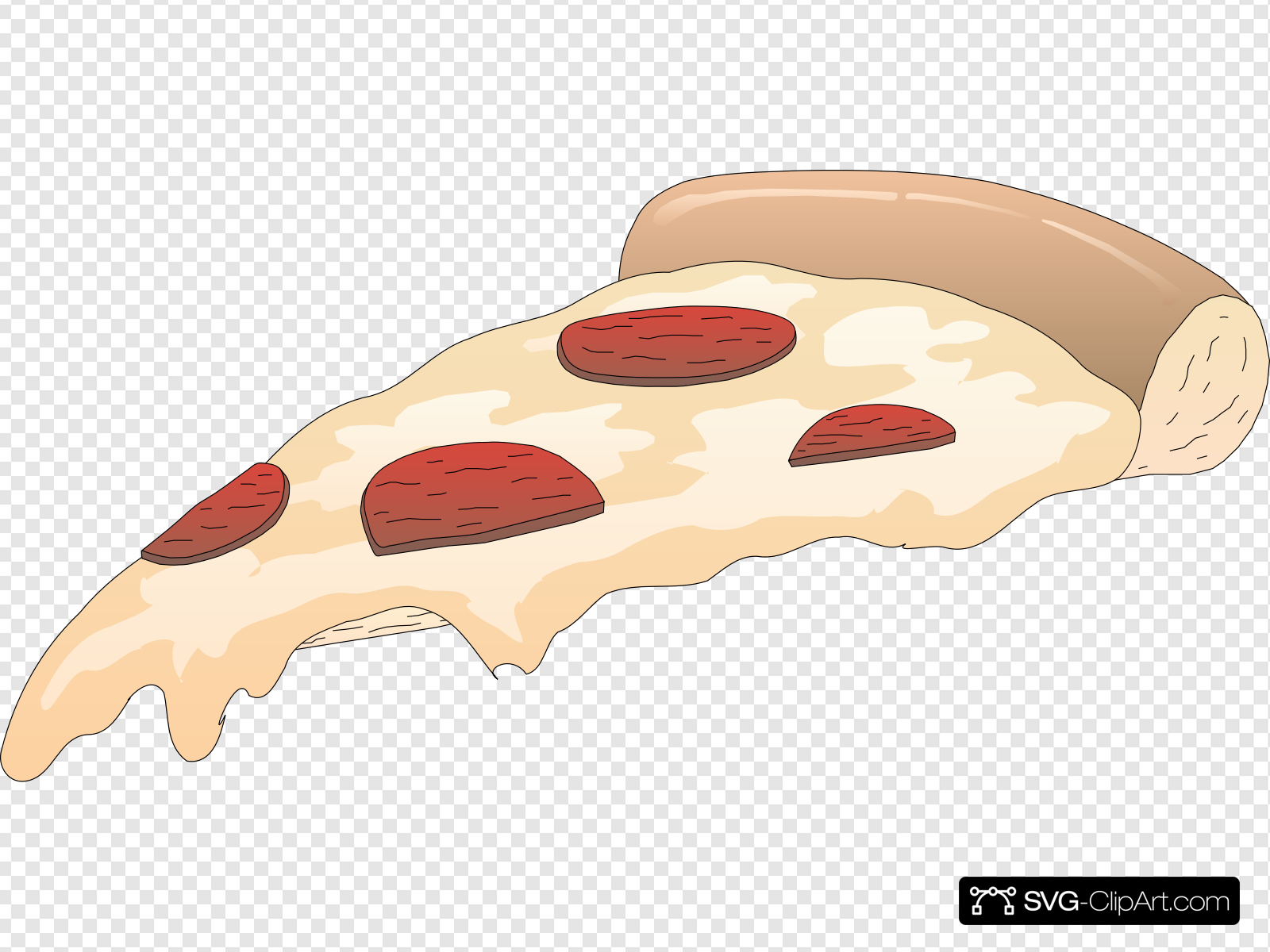 Pepperoni pizza slice.