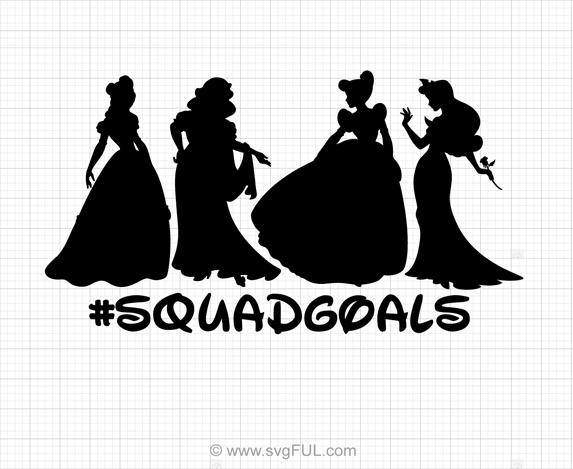 Squad Goals Disney Princess SVG Clipart