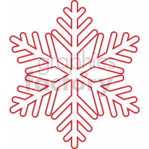 Snowflake outline vector.