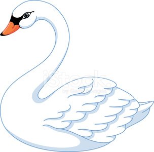 Swan clipart image.