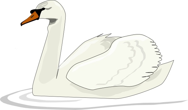 Swan Swimming clip art Free vector in Open office drawing