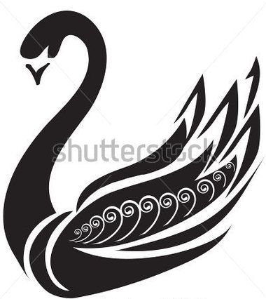 Swan stylized stock.