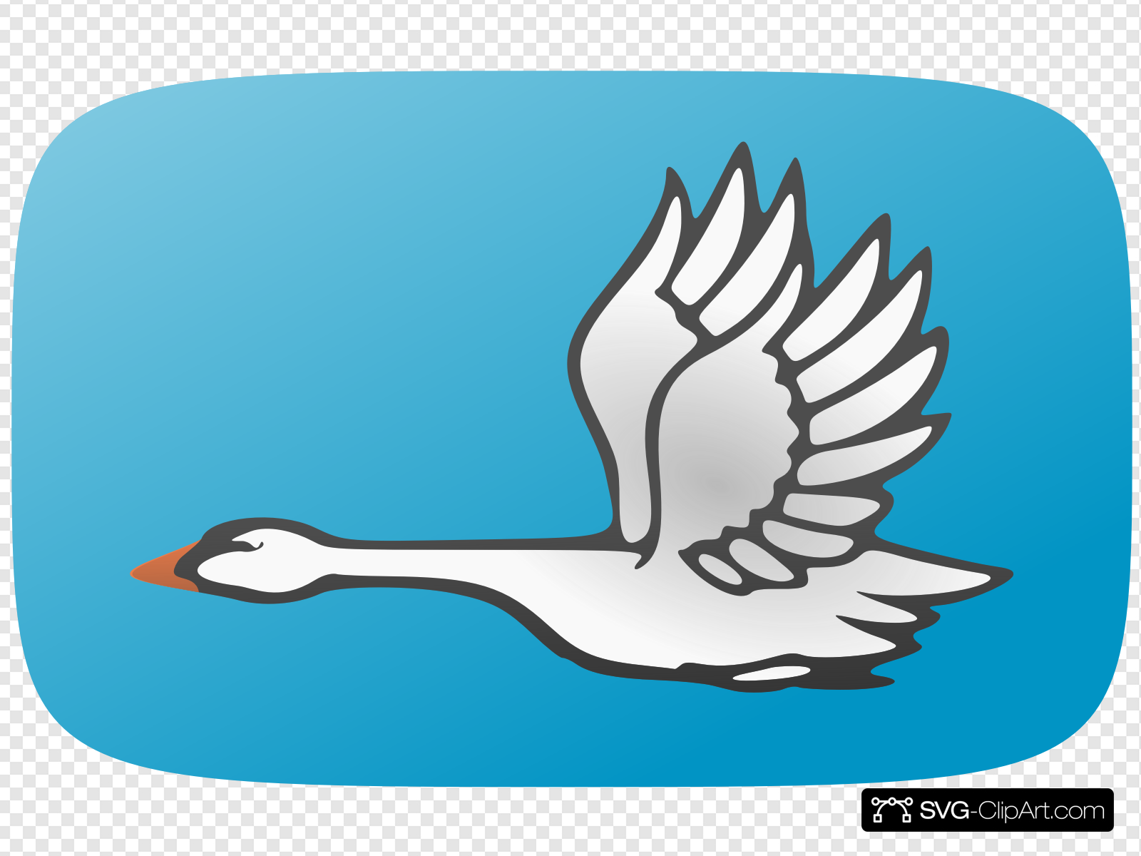 Flying Swan Clip art, Icon and SVG