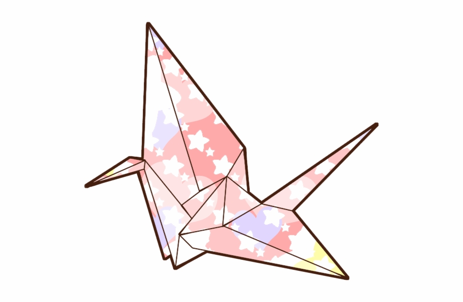 Sticker origami crane.