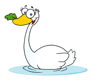 Swan clipart image.
