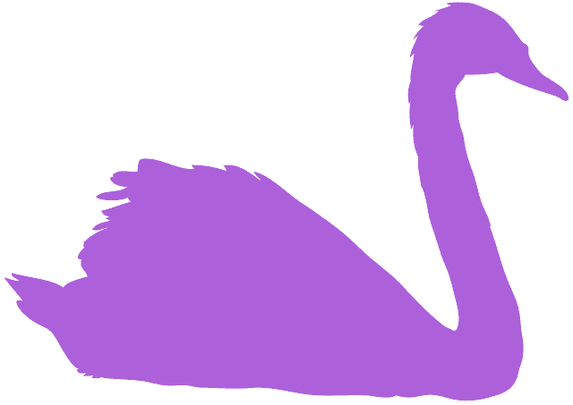 swan clipart purple