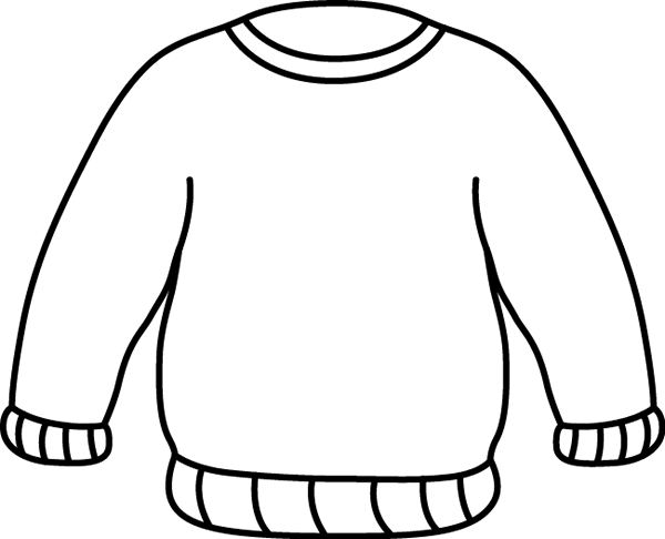 Black and White Sweater Clip Art