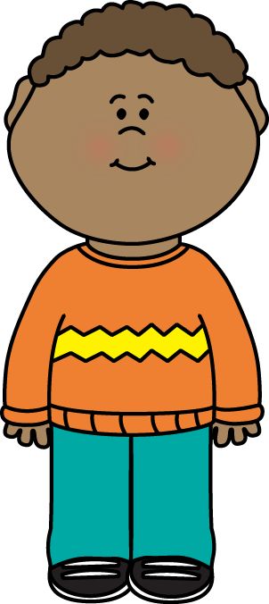 Kid Wearing a Sweater Clip Art