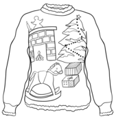 Christmas sweaters coloring.