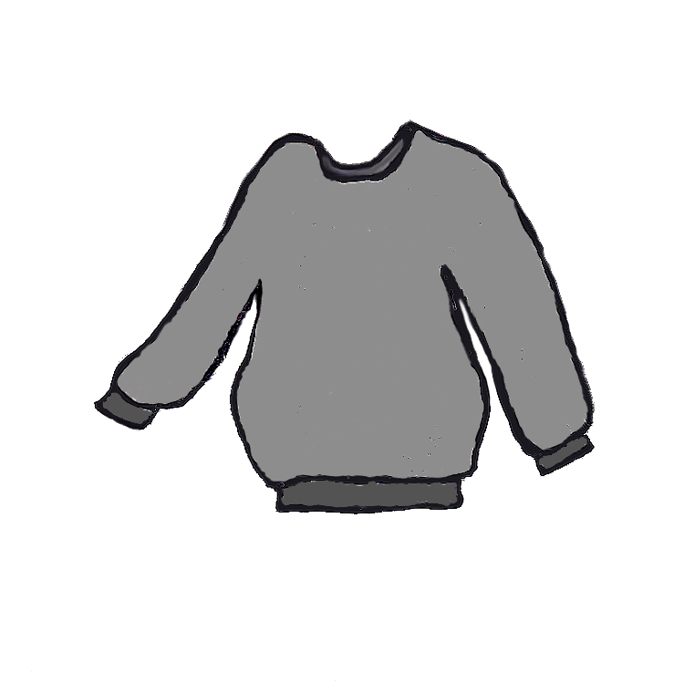 sweater clipart grey