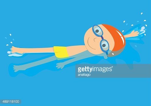 Backstroke swimmer Clipart Image