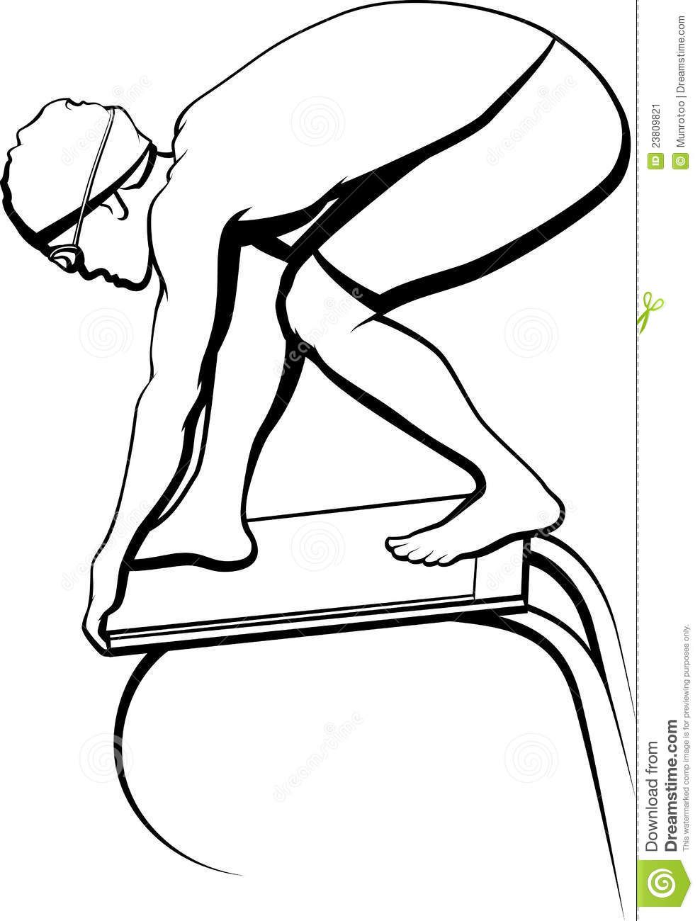 Swimming Clipart Black And White Competitive Swimming