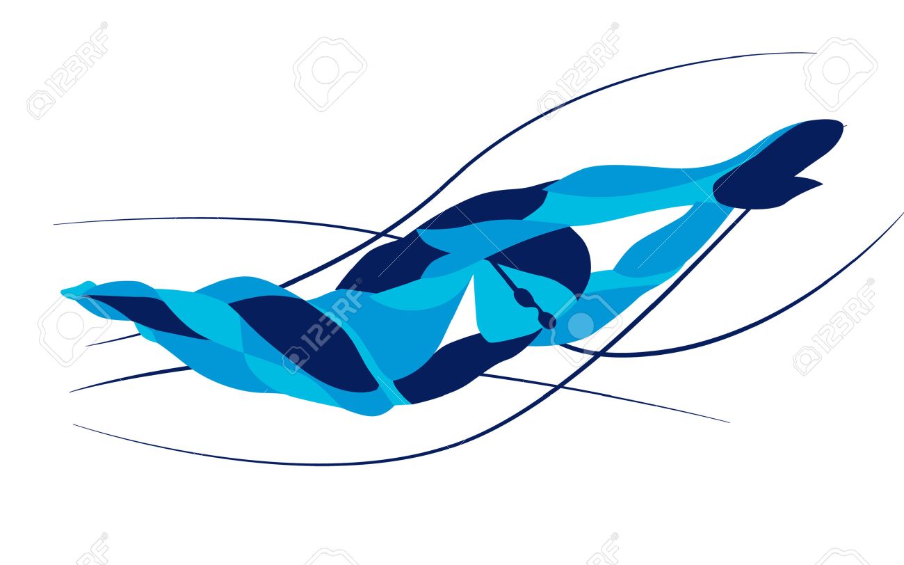 Freestyle swimmer clipart