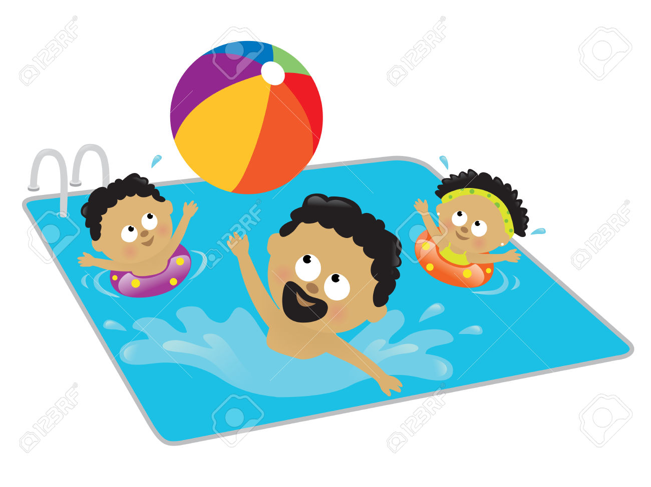 Swimming lessons clipart.
