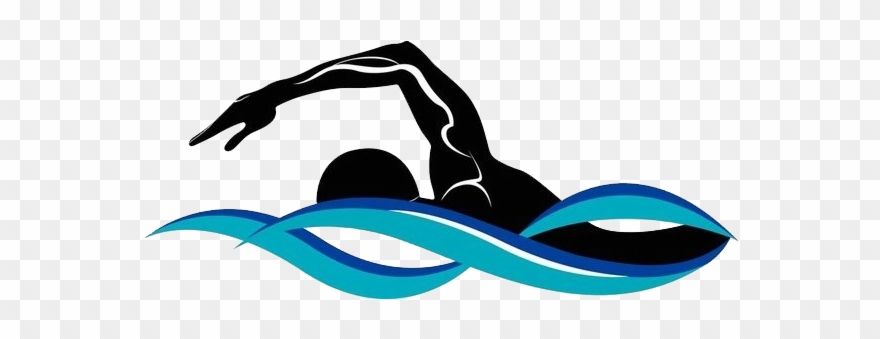 Swimming Silhouette Illustration Black