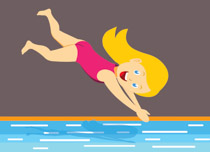 swimming clipart diving