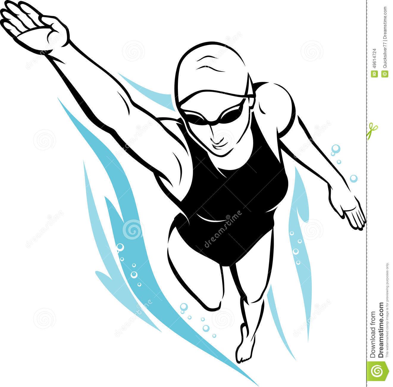 Freestyle female swimmer.