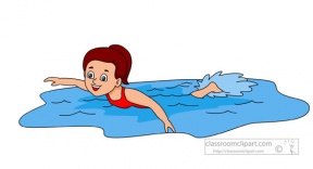 swimming clipart woman