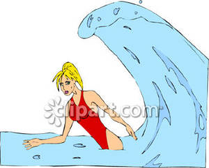 A Woman Swimming In the Ocean