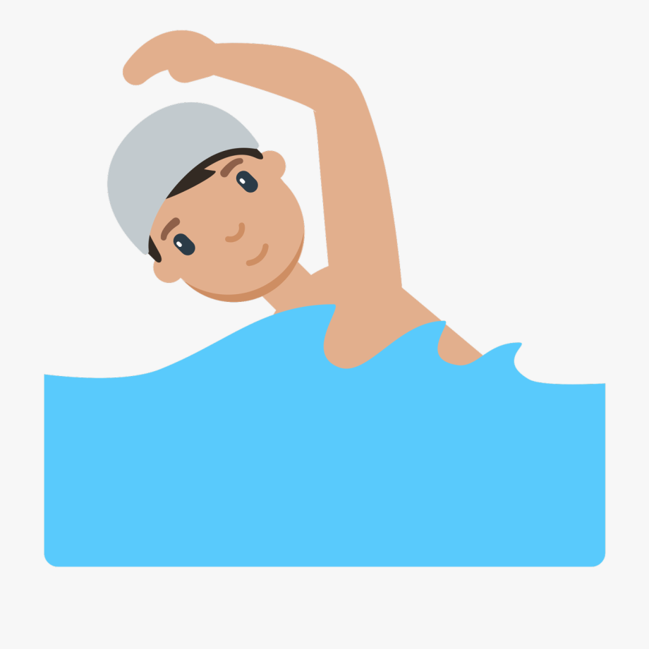 Person swimming png.