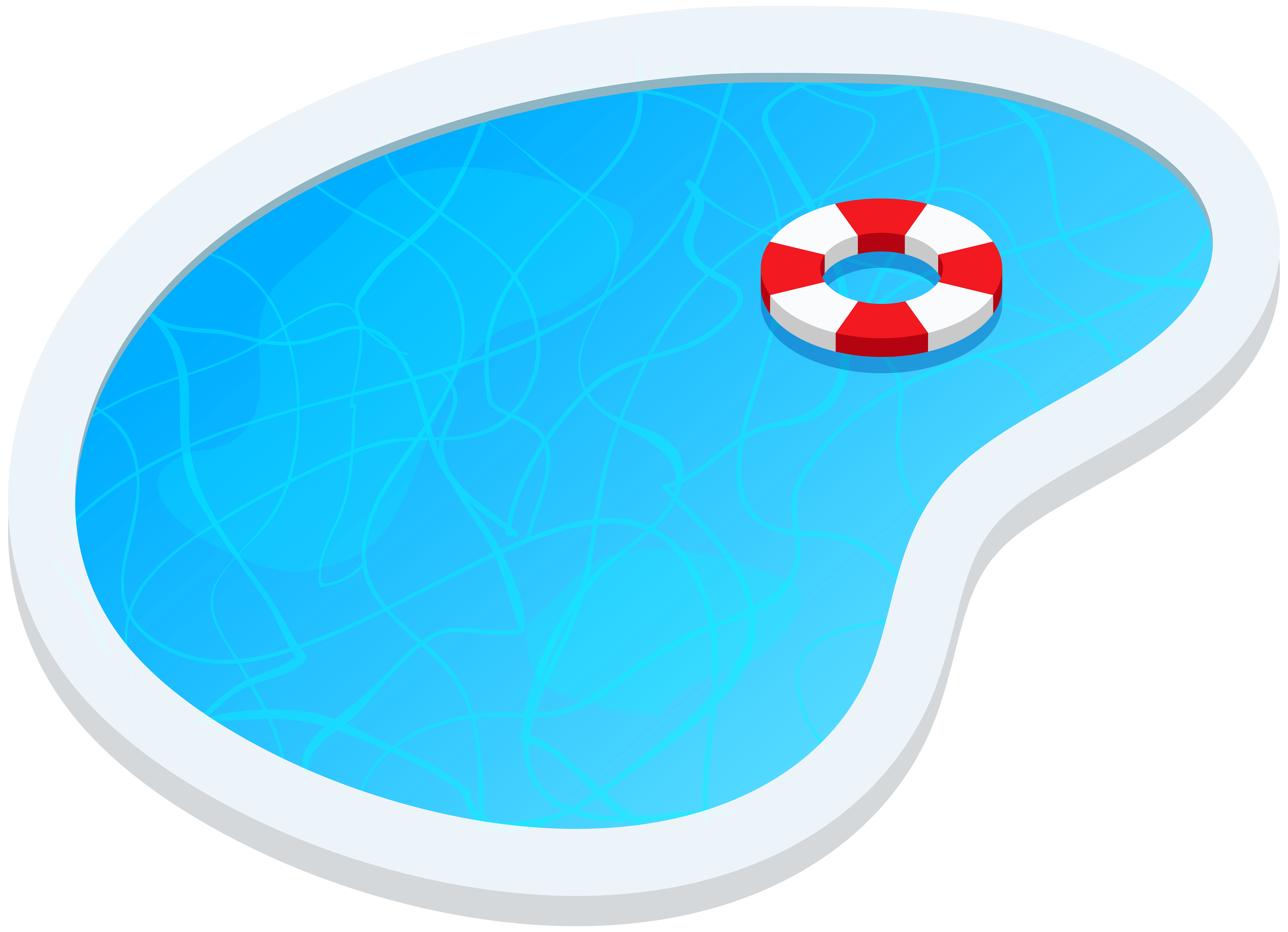 Swimming pool oval.