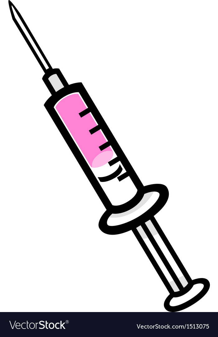 Syringe clip art cartoon