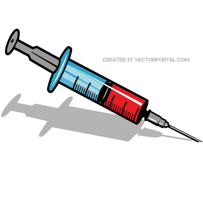 syringe clipart blood