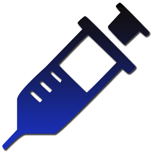 Medical syringe symbol.