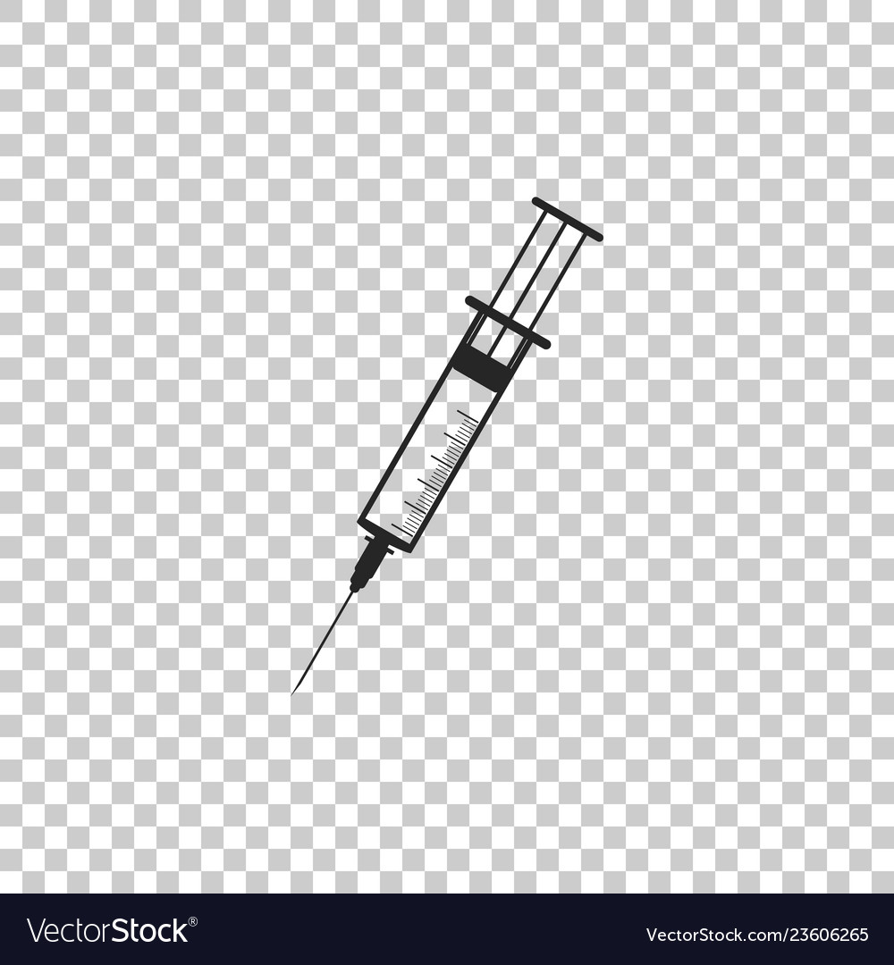 Syringe icon isolated on transparent background
