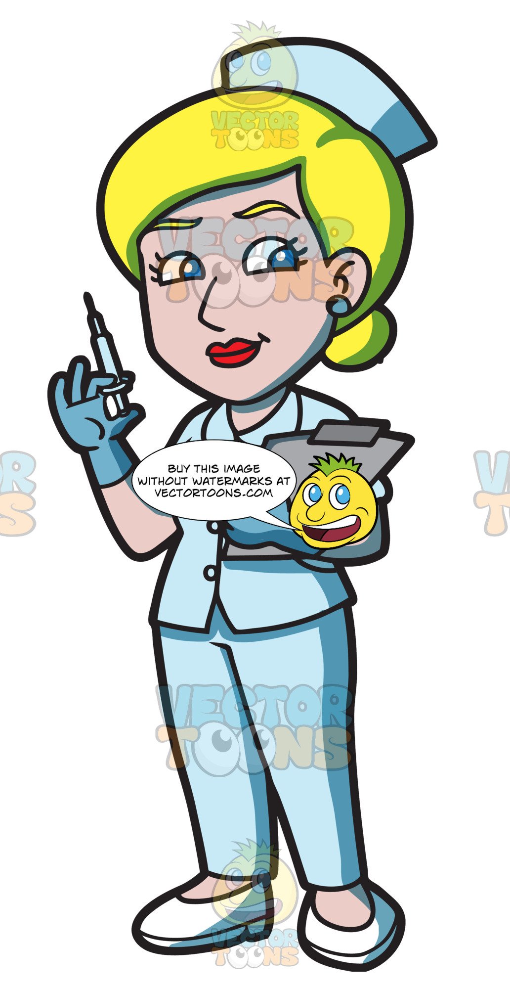 Female nurse holding.