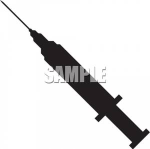 Silhouette syringe needle.