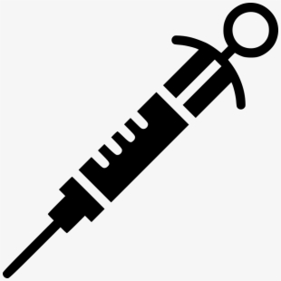 Vector syringe silhouette.