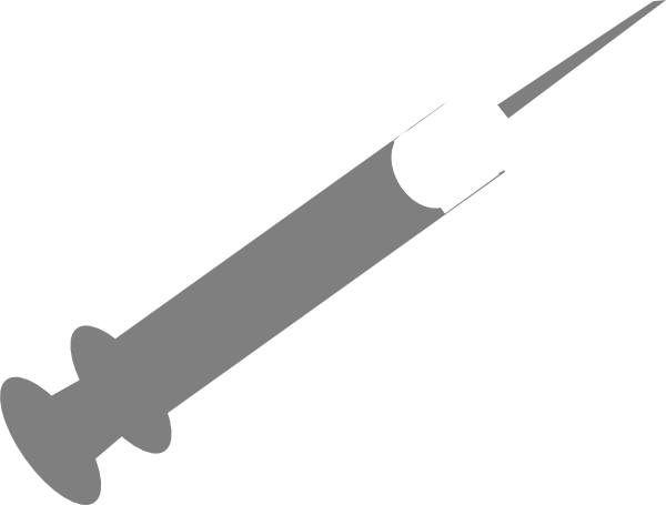 White syringe clip.