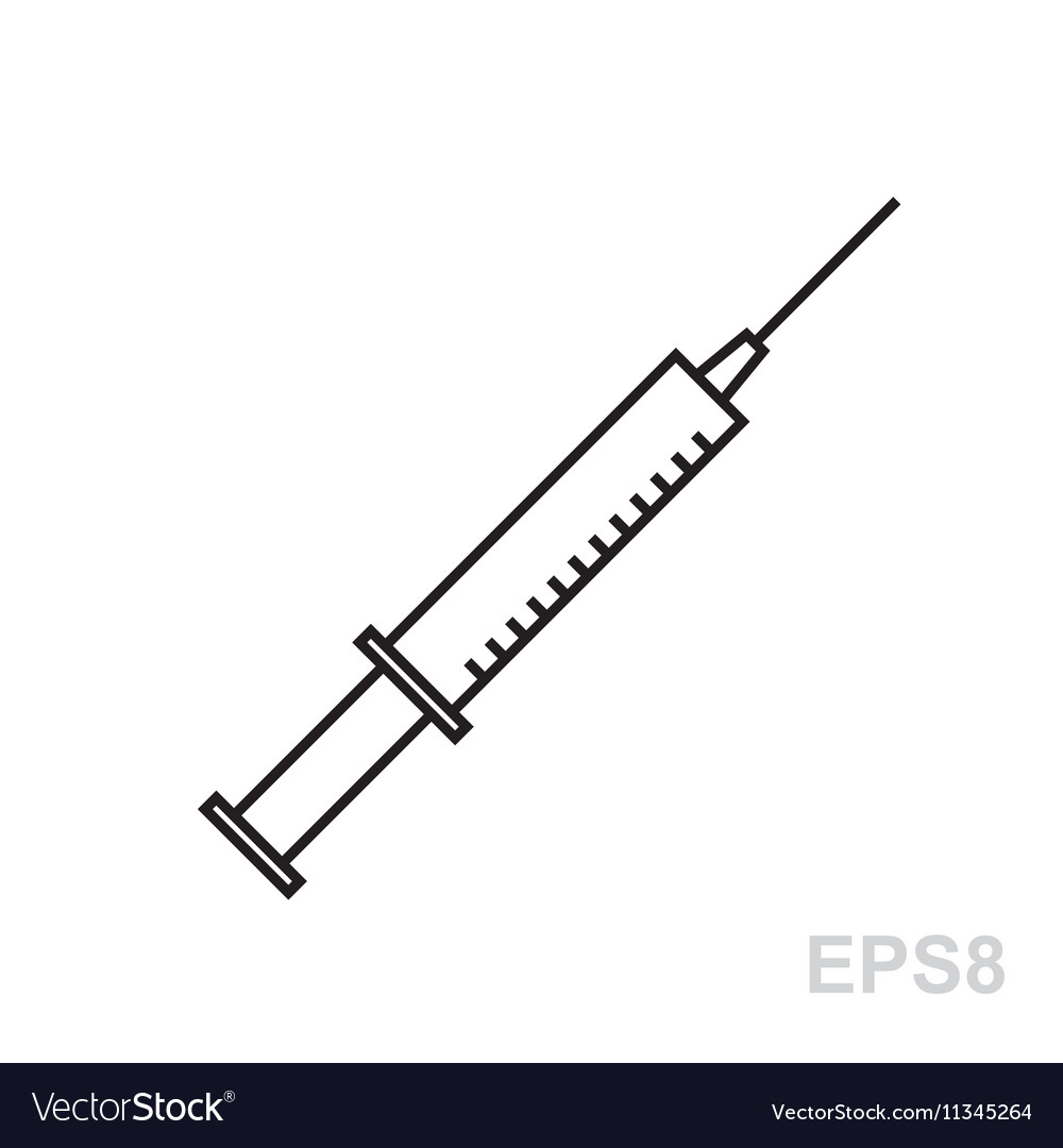 Syringe icon vector.
