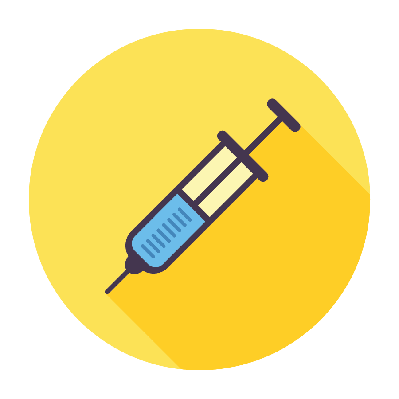 Flat syringe icon.