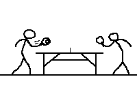 Table tennis ping.