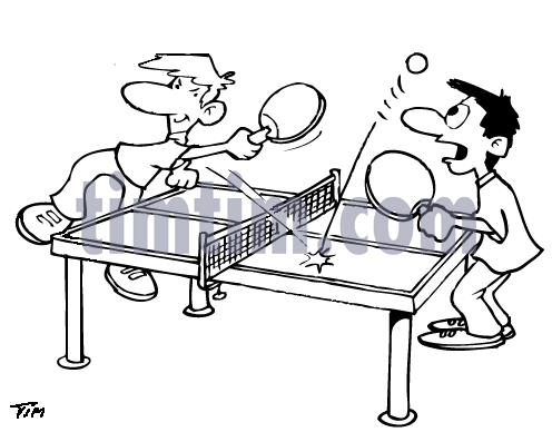 Free drawing of Ping Pong BW from the category