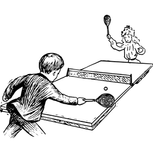 Kids Playing Ping Pong clipart, cliparts of Kids Playing