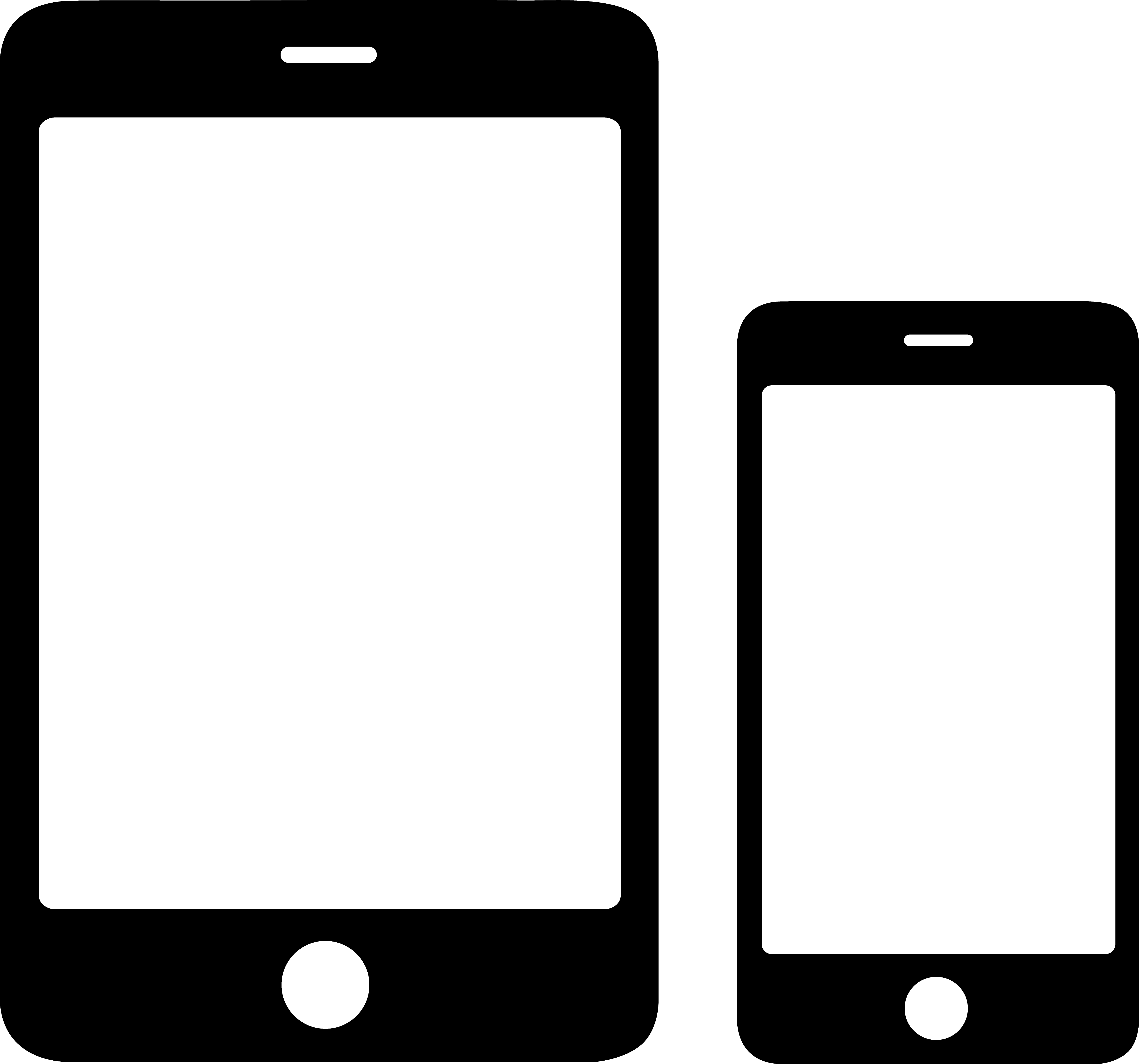 Smartphone and tablet.