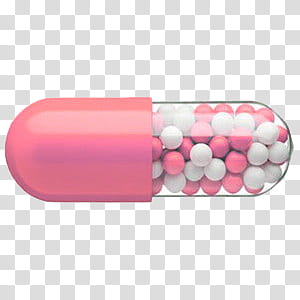 Rainbow Times KIT, oval pink medication tablet transparent