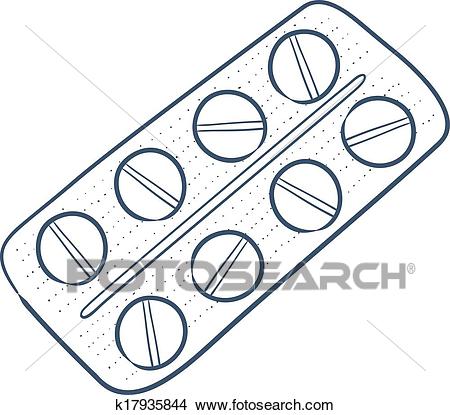 Tablet Clipart round pill