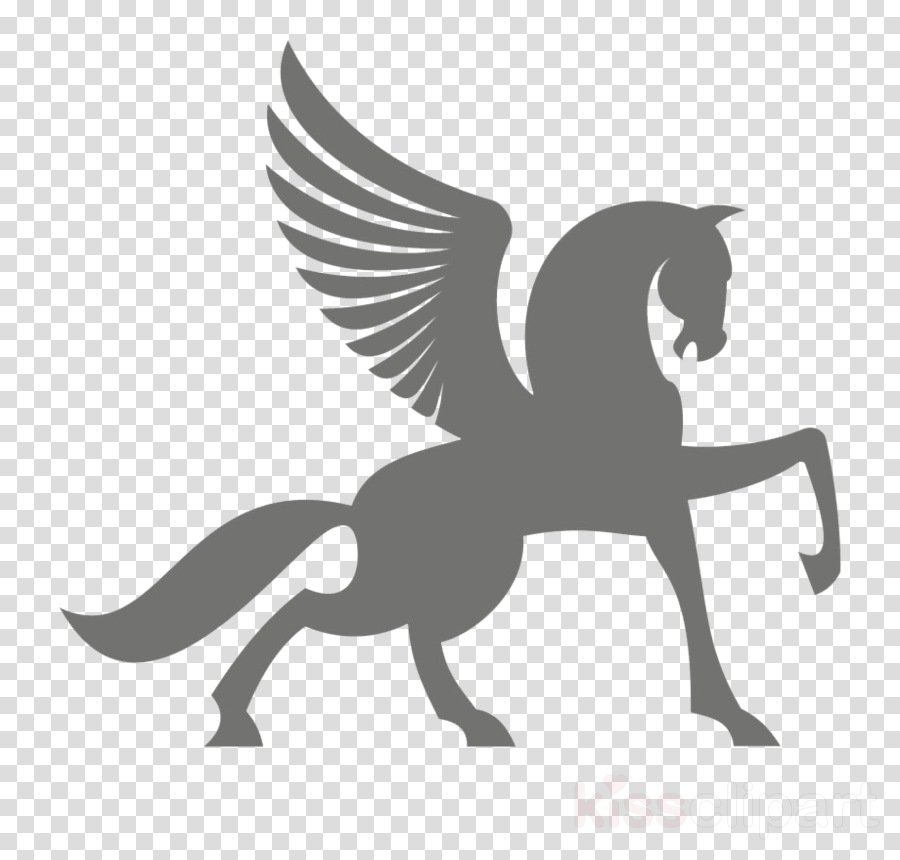 Horse animal figure logo animation tail clipart