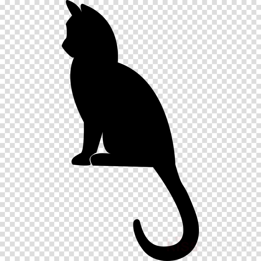 Clip art tail cat black