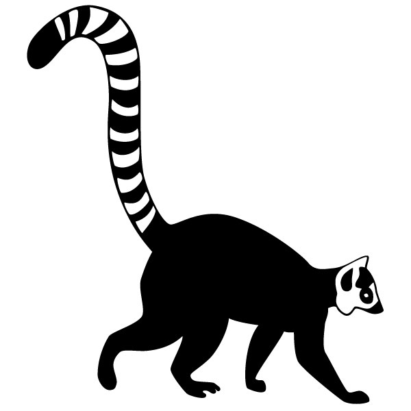 Lemur clipart outline.