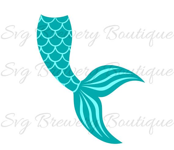 Mermaid Tail Clipart traceable