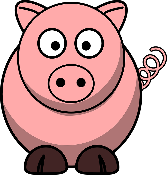 Hog clipart curly.