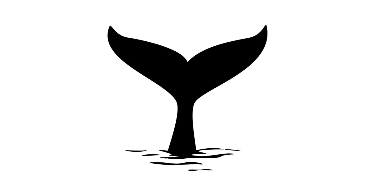 Whales tail silhouette.