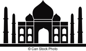 Taj mahal icon simple style Illustrations and Clip Art